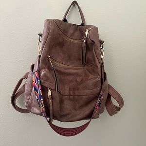 Brown BOHO fashion backpack